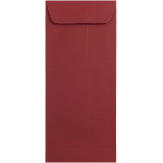 JAM Paper 4.125" x 9.5" Dark Red Policy Business Premium Envelopes